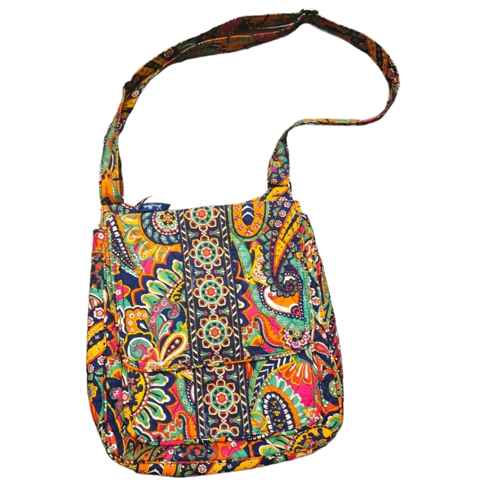 🛍Vera Bradley Large Paisley Bold Colorful Hobo Style Crossbody
